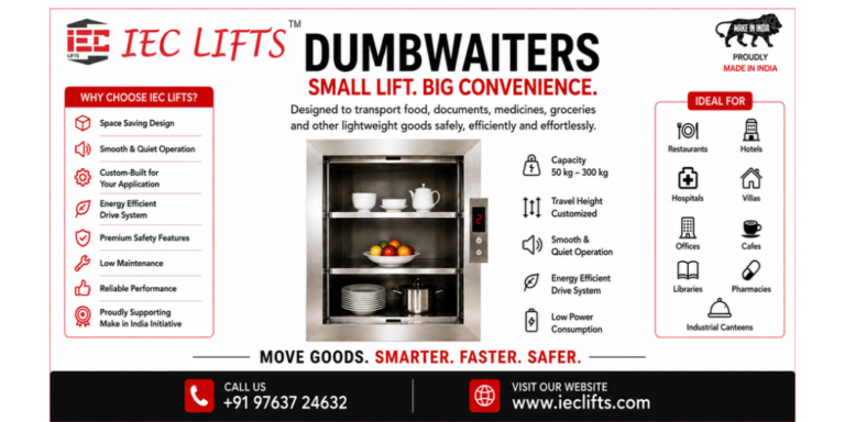 Top Dumbwaiter Lifts Manufacturer in India: IEC LIFTS