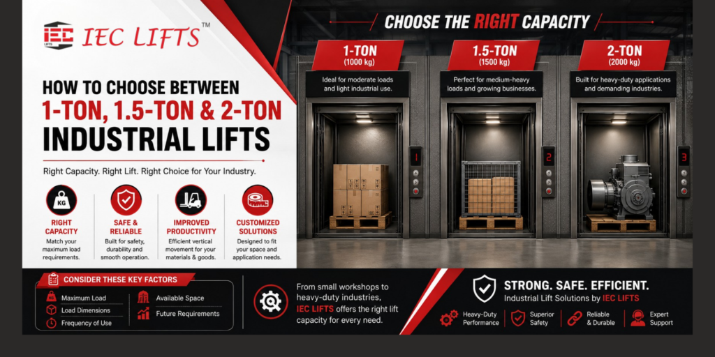 How to Choose Between 1-Ton, 1.5-Ton and 2-Ton Industrial Lifts