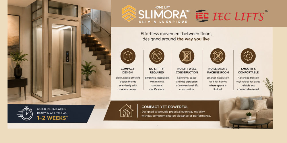 Slimora Home Lift: A Slim, Luxurious and Space-Saving Lift for Modern Homes
